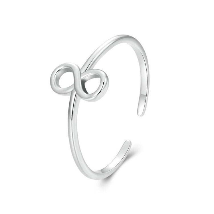 S925 Sterling Silver Infinite Loop Open Adjustable Ring My Store