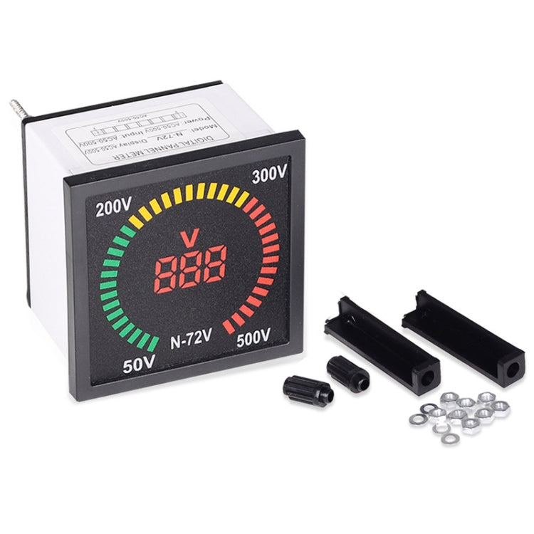 SINOTIMER N-72V AC Voltage Signal Indicator Square Turntable LED Digital Display Voltmeter Reluova