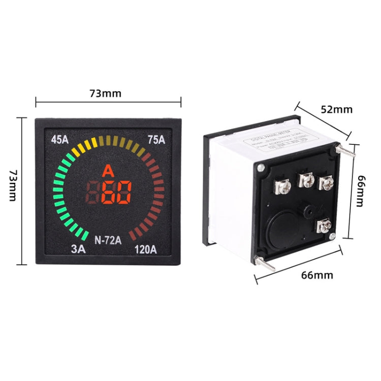 SINOTIMER N-72A AC Current Signal Indicator Square Turntable LED Digital Ammeter Reluova