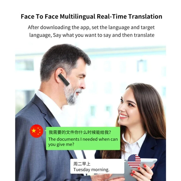 40 Languages Instant Real-Time Translation Smart Wireless BT5.0 Translation Earphone