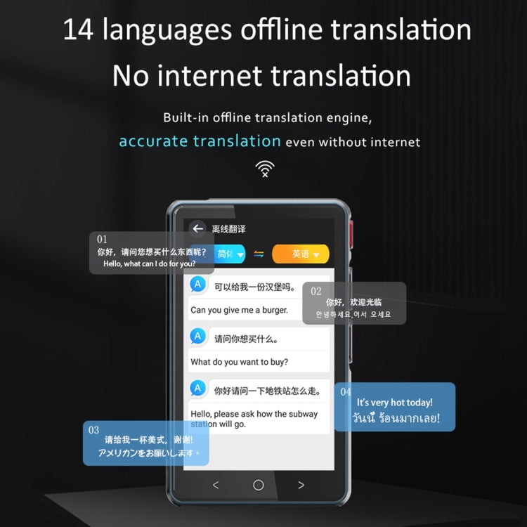 Hishell P40 Smart Translator 135 Languages Voice Intelligent Online Translation Machine Offline Multilanguage Speech Translate Reluova