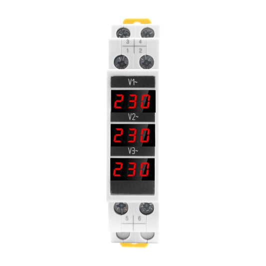 SINOTIMER SDM010 Modular Rail Type AC Three-Phase Digital Voltmeter Electronic Instrumentation Reluova