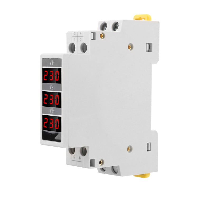 SINOTIMER SDM010 Modular Rail Type AC Three-Phase Digital Voltmeter Electronic Instrumentation Reluova