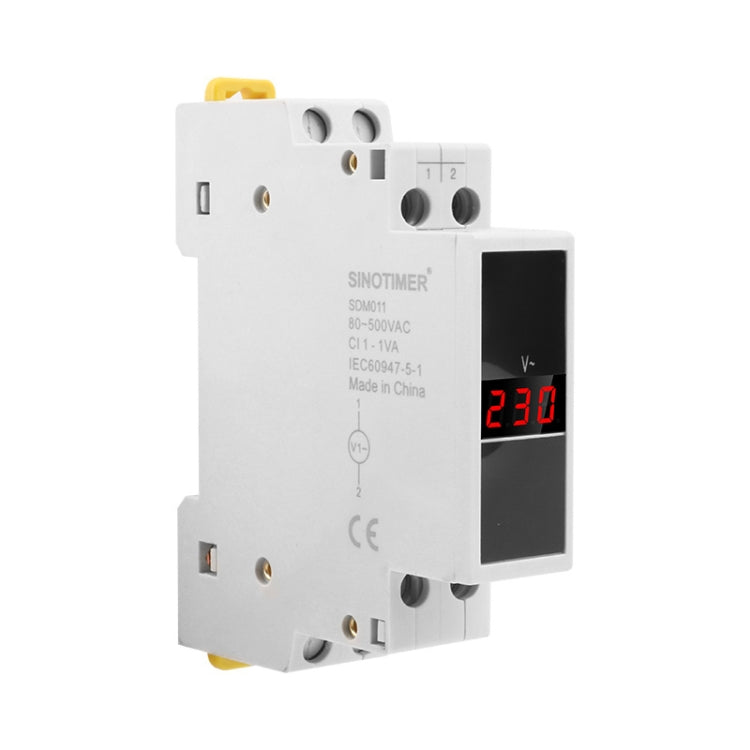 SINOTIMER SDM011 Modular Din Rail Type AC Single-Phase Digital Voltmeter Electronic Instrumentation Reluova