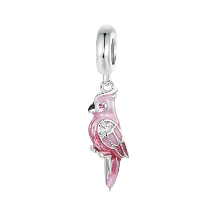 S925 Sterling Silver Platinum-plated Pink Gradient Parrot Jewelry Pendant My Store