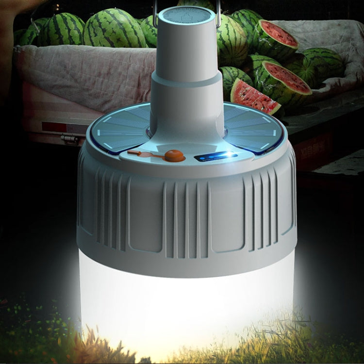 Rechargeable LED Solar Bulb Light Waterproof Night Market Stall Energy Saving Lamp