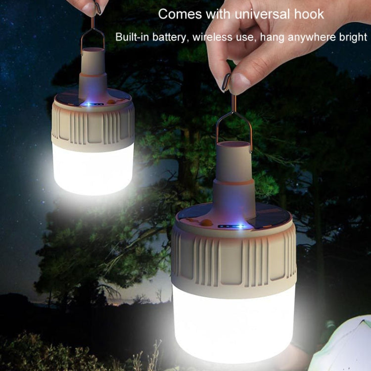 Rechargeable LED Solar Bulb Light Waterproof Night Market Stall Energy Saving Lamp