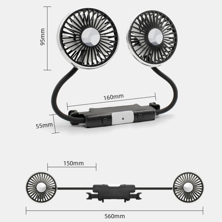 Car Double-head Hose Seat Fan with Light ÎҵÄÉ̵ê