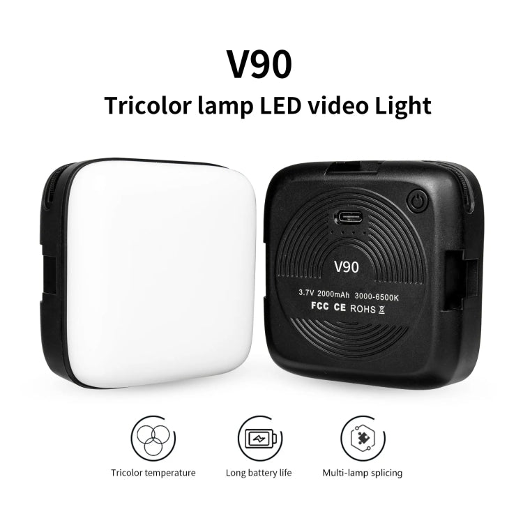 Desiontal V90 Mobile Phone Live Beauty Fill Light LED Pocket Light USB Charging Tofu Lamp Reluova