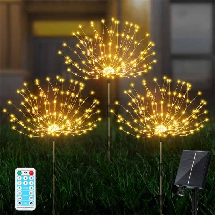 Solar Fireworks Lamp Grass Globe Dandelion Flash String With Remote Control