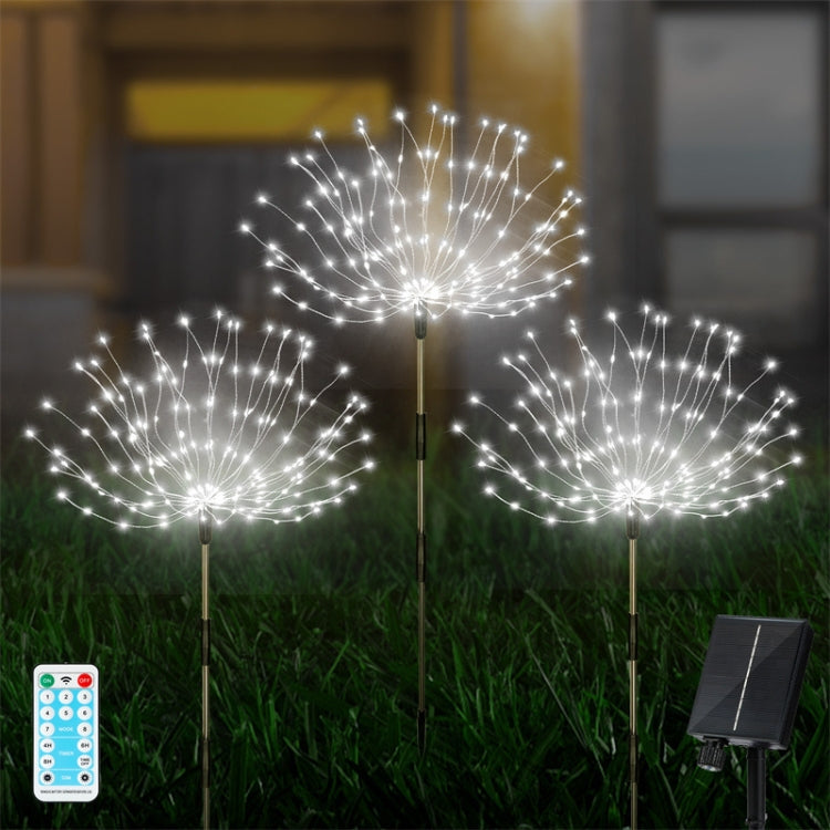 Solar Fireworks Lamp Grass Globe Dandelion Flash String With Remote Control