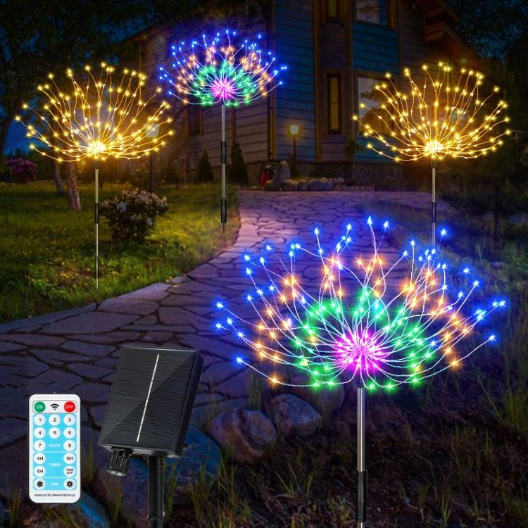 Solar Fireworks Lamp Grass Globe Dandelion Flash String With Remote Control