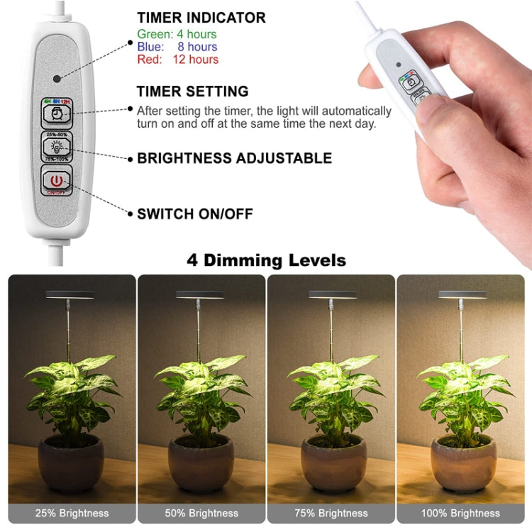 LED Angel Ring Plant Growth Light Imitation Sunlight Telescopic Plant Fill Light My Store