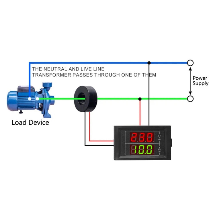 SINOTIMER D85-5035VA Compact Dual-Display Single-Phase AC Digital Voltage And Current Meter Reluova