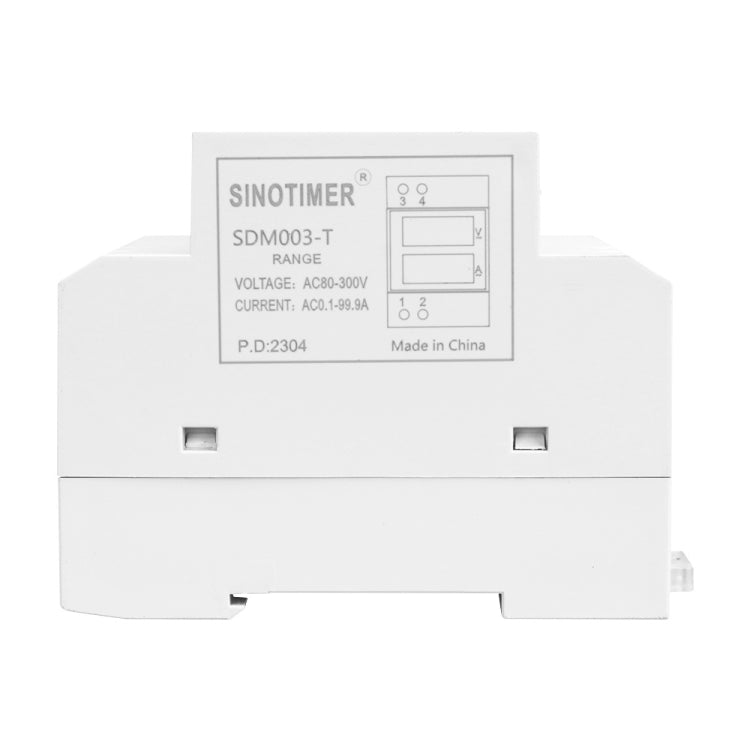 SINOTIMER SDM003-T 3 Digits DIN Rail Single-Phase AC Household Dual Display Voltage And Current Meter Reluova