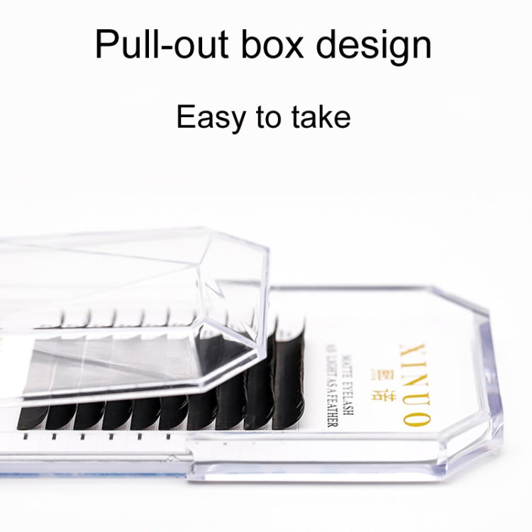 XINUO 10rows /Box Single Flat Hair Eyelash Extensions Double Tip Soft Matte False Eye Liners, Series 1