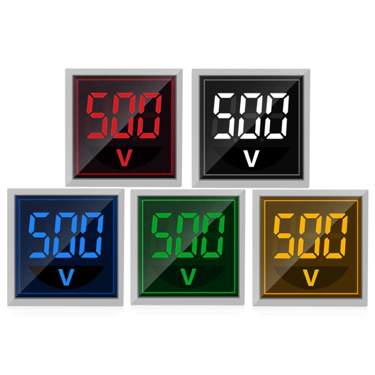 SINOTIMER ST17V AC Voltage Signal Indicator 22mm Square LED Digital Display Voltage Head AC 60-500V Reluova