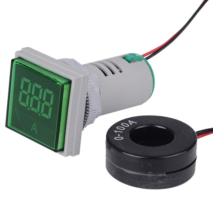 SINOTIMER ST17A Square 22mm LED Digital Display Signal Light AC Current Indicator 0-100A Reluova