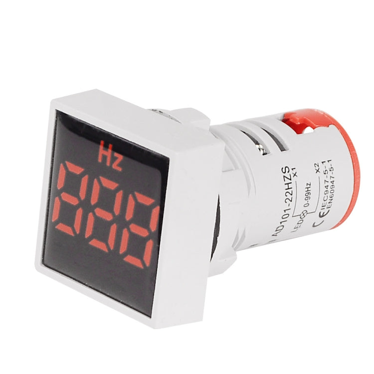 SINOTIMER ST17HZ 22mm Square LED Digital Display 50-75Hz AC Frequency Signal Indicator Reluova