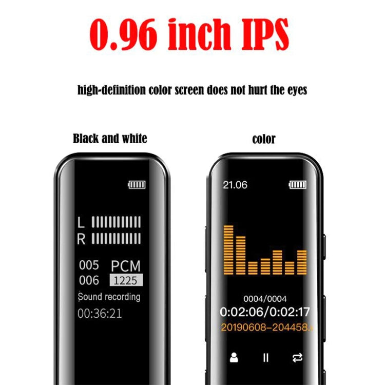 G1 0.96-Inch IPS Color Screen HD Smart Mini Noise Reduction Timer Recorder Reluova