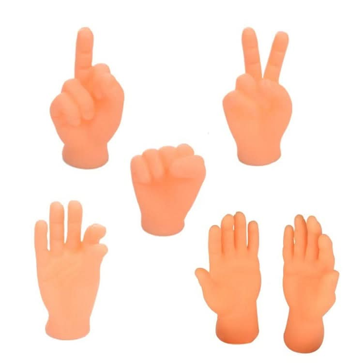 6pcs /Set Pet Finger Holder Mini Rubber Toys High Elasticity Jerking Cat Artifact-Reluova