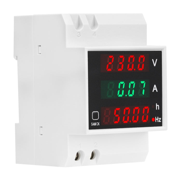 SINOTIMER SDM007 Din Rail AC Voltage Current Totalized Time Frequency Digital Display Meter Reluova