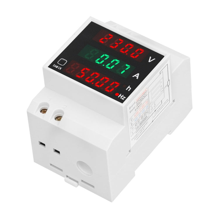 SINOTIMER SDM007 Din Rail AC Voltage Current Totalized Time Frequency Digital Display Meter Reluova