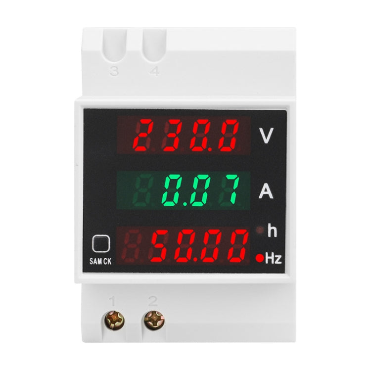 SINOTIMER SDM007 Din Rail AC Voltage Current Totalized Time Frequency Digital Display Meter Reluova