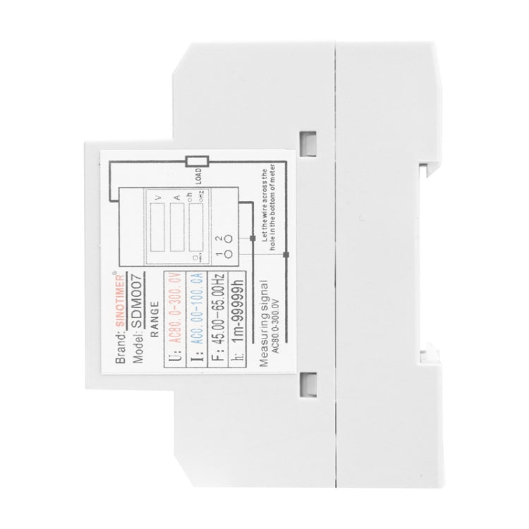 SINOTIMER SDM007 Din Rail AC Voltage Current Totalized Time Frequency Digital Display Meter Reluova