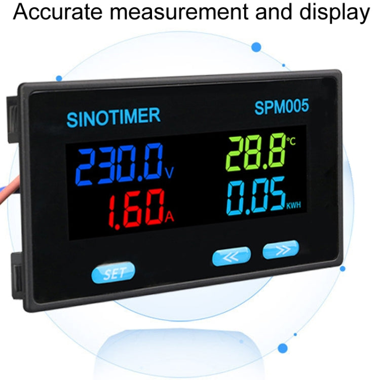 SINOTIMER SPM005 AC Digital Display Voltage Current Power Electricity Multifunctional Monitoring Meter Reluova