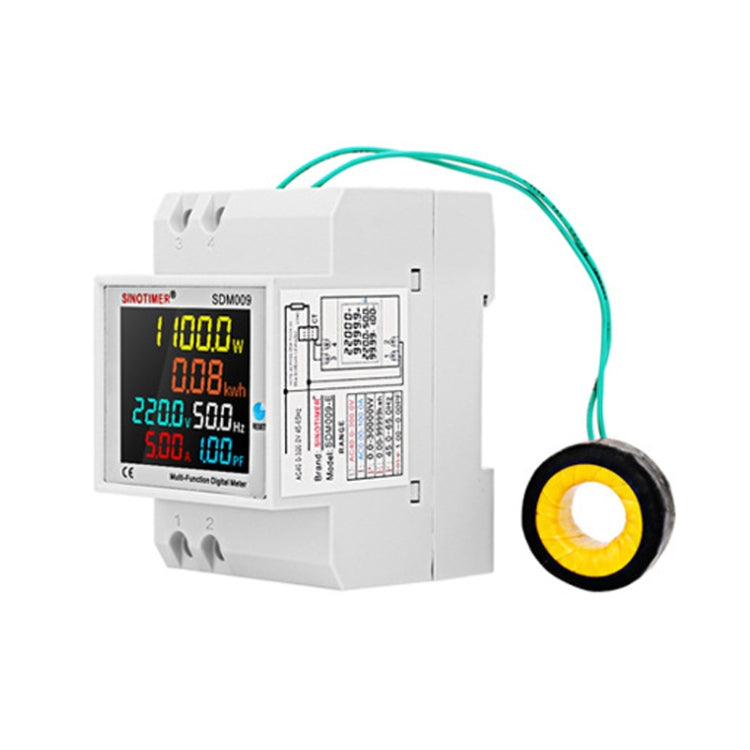 SINOTIMER SDM009 Din Rail Single-Phase Voltage Current Frequency Power Factor Electricity Multifunctional Meter Reluova