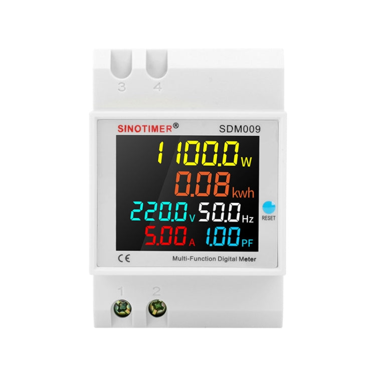 SINOTIMER SDM009 Din Rail Single-Phase Voltage Current Frequency Power Factor Electricity Multifunctional Meter Reluova