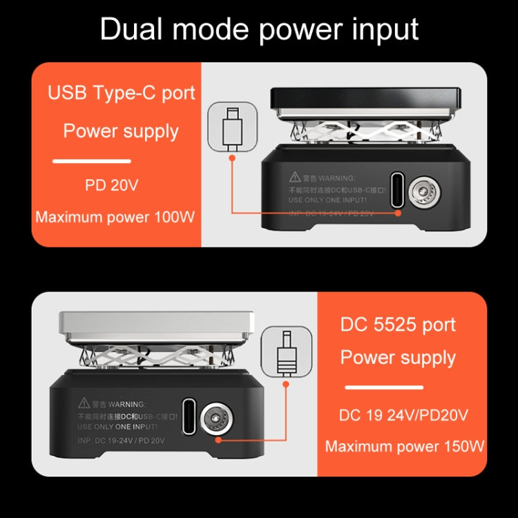 MINIWARE MHP50 Support PD/DC Power Supply 150W High Power Mini Thermostat Heating Station