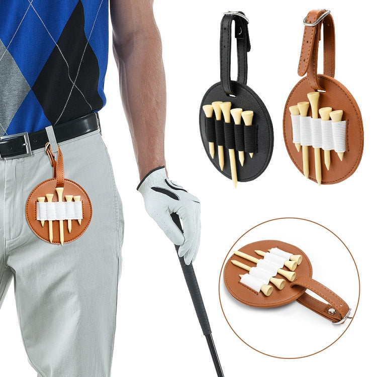 Leather Outdoor Waist Hanging Golf Spike Insert Pocket Storage Bag Reluova