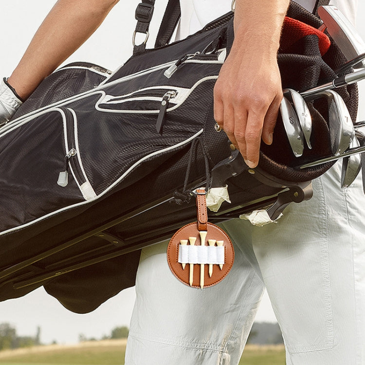 Leather Outdoor Waist Hanging Golf Spike Insert Pocket Storage Bag