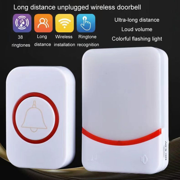 USB Power Home Wireless Doorbell Remote Control Intelligent Flashing Doorbell Caller Reluova