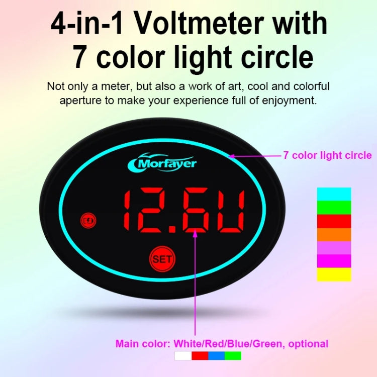 Morfayer Locomotive Multi-function Voltmeter, Red