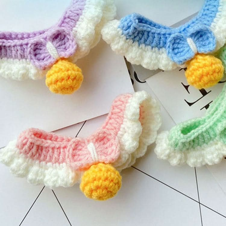 Handmade Crochet Cat Collar Cute Lightweight Soft Small Pet Collar For Photo - Reluova