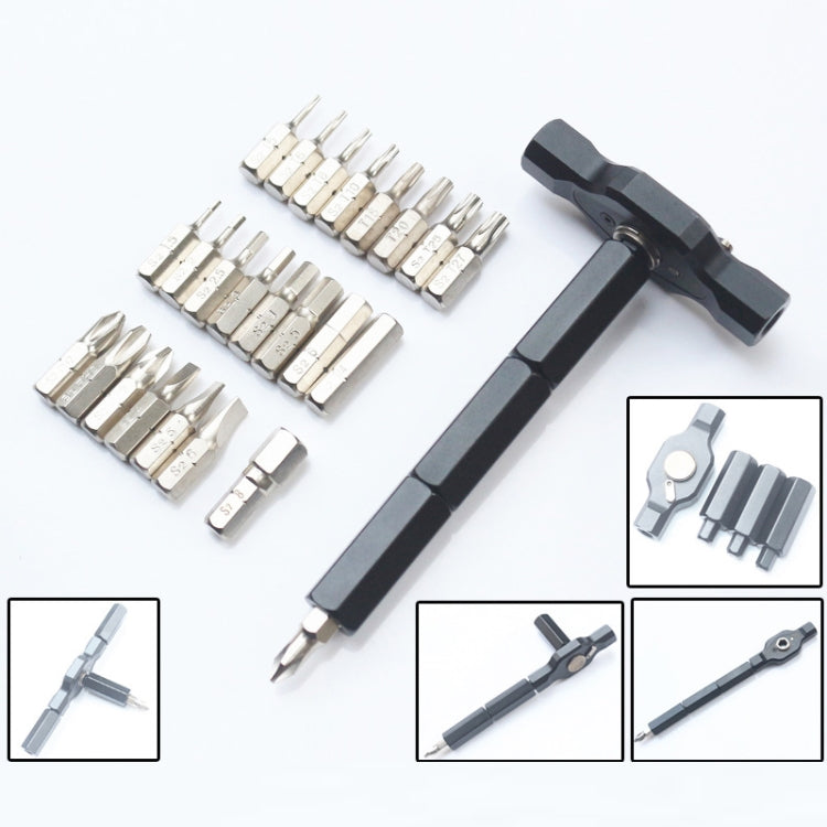 24 In 1 Ratchet Screwdriver Set Household Multifunctional Power Saving Wrench Tool-Reluova