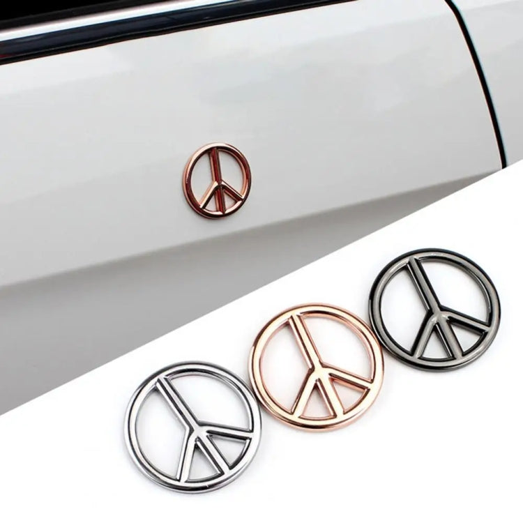 Car Anti-War Peace Sign Three-Dimensional Metal Stickers ÎҵÄÉ̵ê