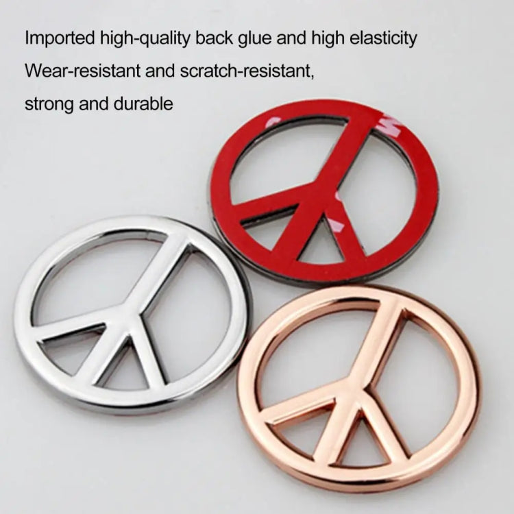 Car Anti-War Peace Sign Three-Dimensional Metal Stickers ÎҵÄÉ̵ê