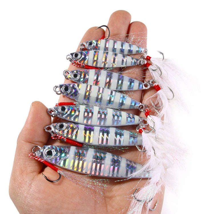 HENGJIA LB149 Slow Cranking Luminous Iron Plate Lead Fishing Bait Lua Naked Fake Bait Reluova