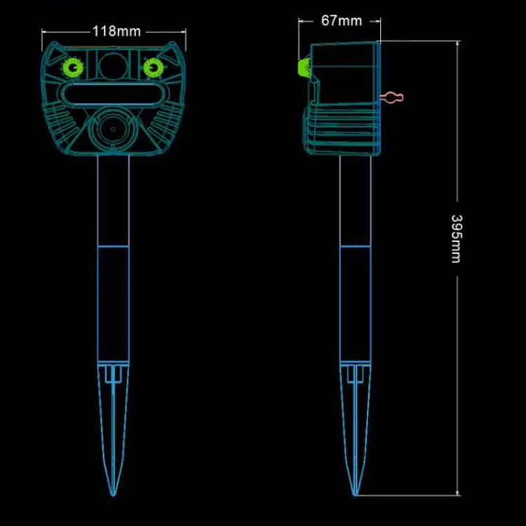 Outdoor Solar Animal Driving Device Ultrasonic Waterproof Infrared Sensor My Store