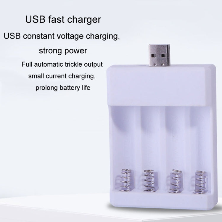 Fast USB 4 Slot Battery Charger AA/AAA Rechargeable Battery Universal Four Slot Charging Box Reluova