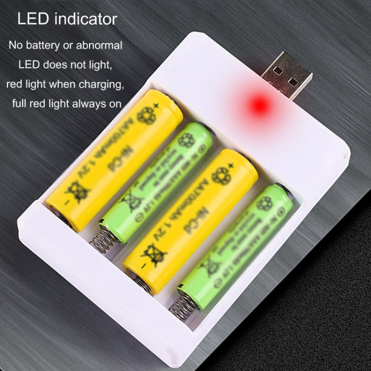 Fast USB 4 Slot Battery Charger AA/AAA Rechargeable Battery Universal Four Slot Charging Box Reluova