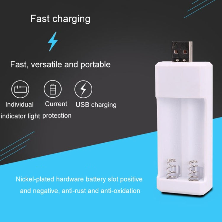 Directly Inserted 2 Slots USB AA / AAA Rechargeable Battery Charger Reluova