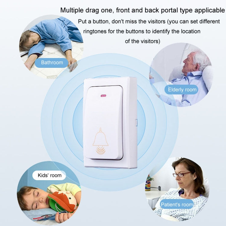 Flash Wireless Home Doorbell Self-Generated Smart Remote Control Doorbell Without Batteries