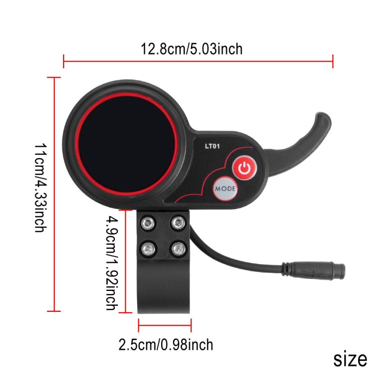 LT01 6 Pin Display Electric Scooter Instrument For Kaabo Mantis8 / Mantis10 / WOLF WARRIOR X Reluova