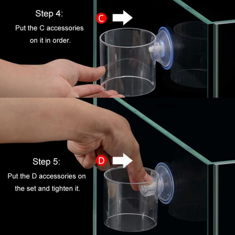 Acrylic Transparent Feeding Ring Fish Tank Feeder Floating Fixed Fish Feeder - Reluova