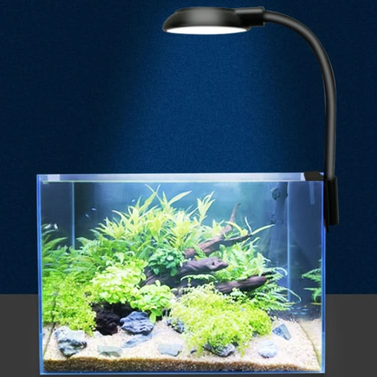 5W Fish Tank LED Clip Light USB Plug Lighting Aquarium Translucent Aquatic Plants Lamp(White)-Reluova